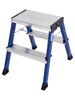 Hliníkové schůdky s kolečky Rolly 2x2, modrý lak